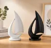 pieza impresion 3d abs modelo barco velero medida 50x30x100mms color blanco 2