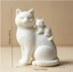 pieza impresion 3d abs modelo gato cria medida 50x35x65mms color blanco 0