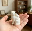 pieza impresion 3d abs modelo gato cria medida 50x35x65mms color blanco 1