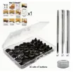 set herramientas botones broches presion remaches metalicos 12 5mms x30 sets color negro 0