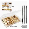 set herramientas botones broches presion remaches metalicos 12 5mms x30 sets color dorado 0