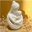 pieza impresion 3d abs modelo madre bebe abrazo medida 55x45x92mms color blanco 3