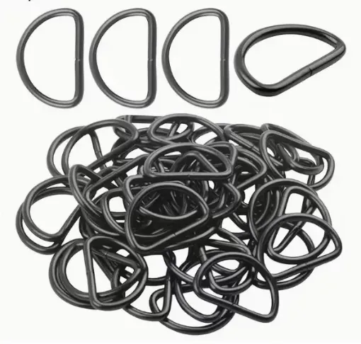 agolla anillos hierro hebilla forma d medida 25x17mms x10 unidades color negro 0