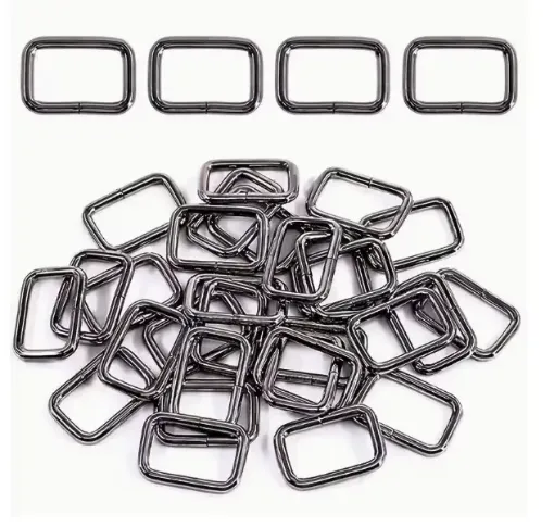 hebillas metalicas forma rectangular medida 30x18mms para correa 25mms x5 unidades color negro 0