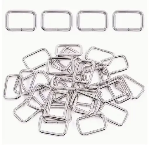 hebillas metalicas forma rectangular medida 38x20mms para correa 32mms x5 unidades color niquel 0