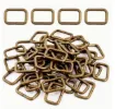 hebillas metalicas forma rectangular medida 38x20mms para correa 32mms x5 unidades color bronce 0