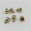 tapon metalico terminal para cordon 4mms medidan 5x8mms por 40 unidades color dorado 2