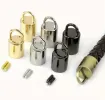 tapon metalico terminal para cuerda medida 12x27mms por 6 unidades tornillos color dorado 2