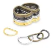 hebillas metalicas 3 formas 44mms para correa 38mms x6 unidades 3 juegos color negro 3