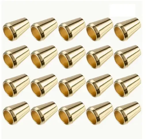 tapon metalico terminal para cordon 5mm medida 8x13mms por 12 unidades color dorado 0