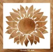 stencil plantilla 25x25cms modelo girasol 0