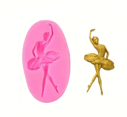 molde silicona para resina epoxi porcelana masas modelo bailarina medida 95x55x10mms 0