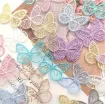 aplique bordado modelo mariposas 40mms por 20 unidades multicolor 0