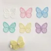 aplique bordado modelo mariposas 40mms por 20 unidades multicolor 2