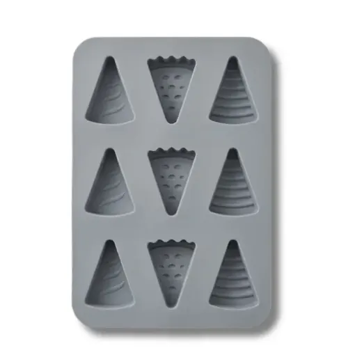 molde silicona grado alimenticio para reposteria masas jabones modelo pizza 35x25x10mms x9 0