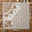 stencil plantilla reutilizable 30x30cms modelo texturas damasco por unidad 0
