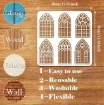 stencil plantilla reutilizable 30x30cms modelo puertas ventanas por unidad 1