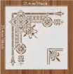 stencil plantilla 25x25cms modelo esquinero gotico 1