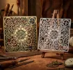 stencil plantilla reutilizable 30x30cms modelo reloj steampunk por unidad 2