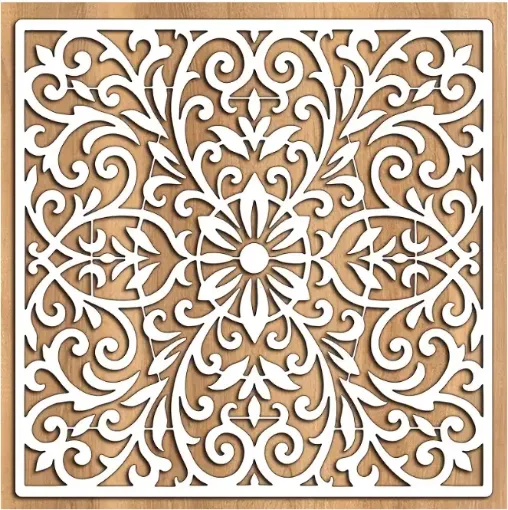 stencil plantilla reutilizable 30x30cms modelo floral estilo europeo por unidad 0