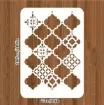 stencil plantilla reutilizable pet 30x21cms modelo mosaico marroqui por unidad 1