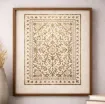 stencil plantilla reutilizable pet 30x21cms modelo alfombra estilo damasco vintage por unidad 1