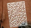 stencil plantilla reutilizable pet 30x21cms modelo animal print leopardo por unidad 1