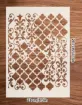 stencil plantilla reutilizable pet 30x21cms modelo patron floral abstracto por unidad 0