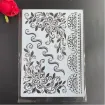 stencil plantilla reutilizable pet 30x21cms modelo patron floral blonda por unidad 1
