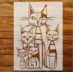stencil plantilla reutilizable pet 30x21cms modelo gatos 0