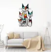 stencil plantilla reutilizable pet 30x21cms modelo gatos 2