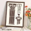 stencil plantilla reutilizable pet 30x21cms modelo columnas romanas por unidad varios motivos 2