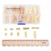 set 100 cierre cocodrilo cinta 5 medidas diferentes 8 20mms color dorado 2