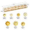 calotas capuchones hierro set x770 unidades aprox 7 formas color dorado caja plastica 1