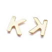set 26 dijes acero inoxidable modelo alfabeto abecedario letras 11x8mms x26 color dorado 1