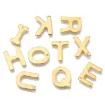 set 26 dijes acero inoxidable modelo alfabeto abecedario letras 11x8mms x26 color dorado 2
