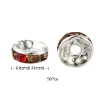 separadores metal cuentas espaciadoras 8mms x50 unidades colro plata strass multicolor 2