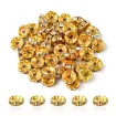 separadores metal cuentas espaciadoras 8mms x50 unidades color dorado strass cristal 0