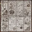 stencil plantilla 25x12cms modelos vintage 8 motivos diferentes eleccion por unidad 0