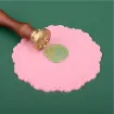 almohadilla silicona para sellos cera forma circular 10cms borde floral 0