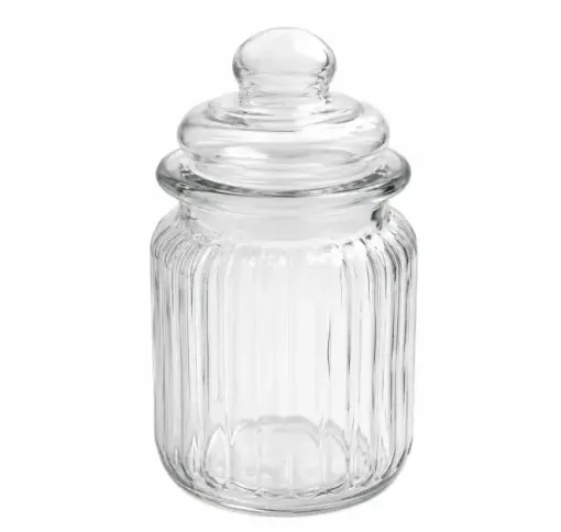 frasco vidrio potiche labrado tapa vidrio 300ml medida 7 5x12 5cms 0