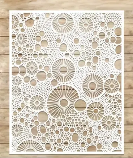 stencil plantilla 25x20cms modelo patron creativo circular 0