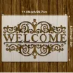 stencil plantilla reutilizable pet 30x21cms modelo welcome bienvenidos 0