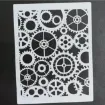 stencil plantilla reutilizable pet 28x21cms modelo engranajes steampunk 0