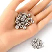 separadores metal cuentas espaciadoras 8mms x50 unidades colro plata strass multicolor 3