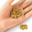 separadores metal cuentas espaciadoras 8mms x50 unidades color dorado strass cristal 3
