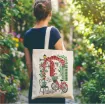 stencil plantilla reutilizable pet 30x21cms modelo escena europea parisina bicicleta 3