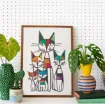 stencil plantilla reutilizable pet 30x21cms modelo gatos 3
