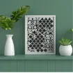stencil plantilla reutilizable pet 30x21cms modelo patron floral abstracto por unidad 3