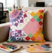 stencil plantilla reutilizable 30x30cms modelo texturas damasco por unidad 4